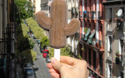 Helado de chocolate y avellanas